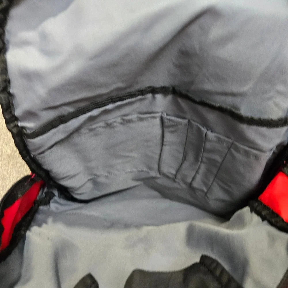 Nike Red Black Swoosh Backpack School Sports Gym Bag Ripstop Padded Straps